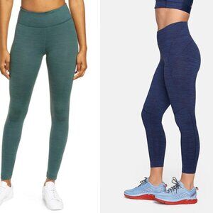 Bundle of 2 Outdoor Voices TechSweat 3/4 Leggings - Blue and Green Heathered XS